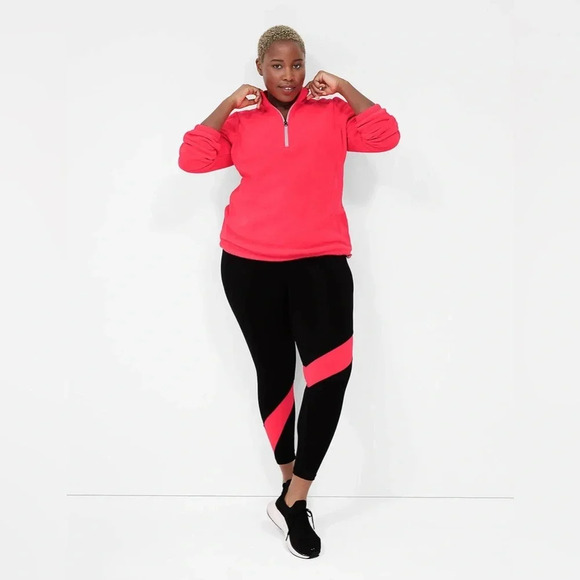 EUC LIVI Active Half-Zip Polar Fleece Pullover, Size 14/16, Diva Pink - Picture 3 of 8